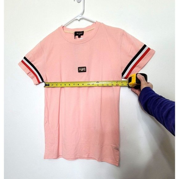Well Known Studios Bowery 2 Pink Crew Neck Tee NEW Men's Size S Ringer T Shirt - Picture 6 of 10